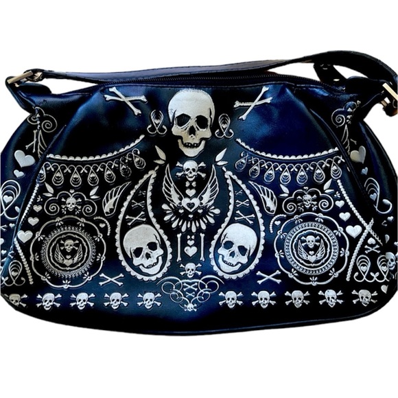 Loungefly Handbags - Loungefly Skull Purse and Coin Purse